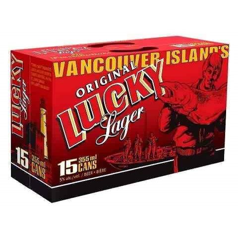 lucky lager 355 ml - 15 cans edmonton liquor delivery