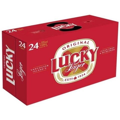 lucky lager 355 ml - 24 cans edmonton liquor delivery
