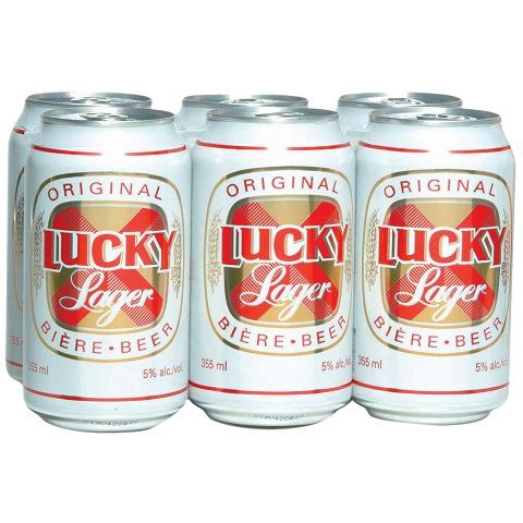 lucky lager 355 ml - 6 cans edmonton liquor delivery