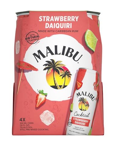 malibu strawberry daiquiri 355 ml - 4 cans edmonton liquor delivery