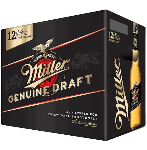 miller genuine draft 355 ml - 12 bottles edmonton liquor delivery