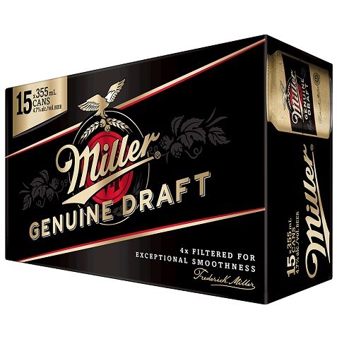 miller genuine draft 355 ml - 15 cans edmonton liquor delivery