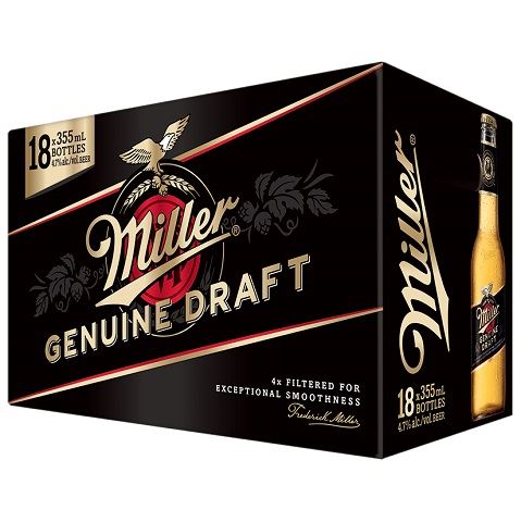 miller genuine draft 355 ml - 18 bottles edmonton liquor delivery