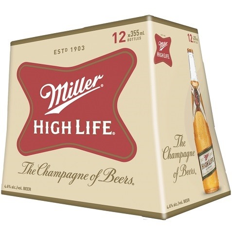 miller high life 355 ml - 12 bottles edmonton liquor delivery