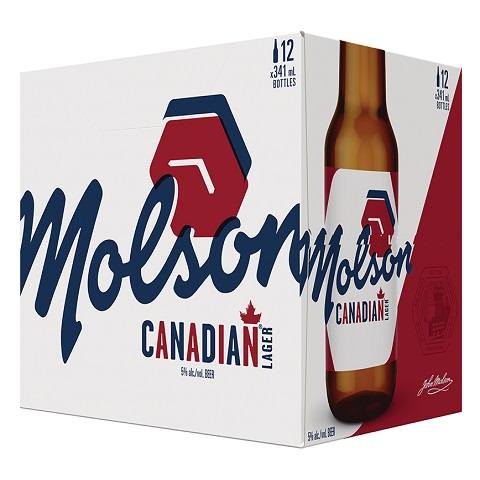 molson canadian 341 ml - 12 bottles edmonton liquor delivery