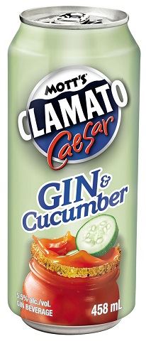 mott's clamato caesar gin & cucumber 458 ml single can edmonton liquor delivery