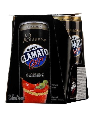 motts clamato reserve 341 ml- 4 cans edmonton liquor delivery