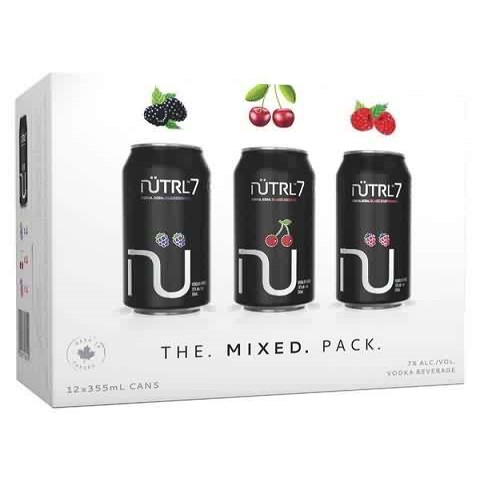 nutrl 7 vodka soda mix pack 355 ml - 12 cans edmonton liquor delivery