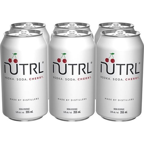 nutrl vodka soda cherry 355 ml - 6 cans edmonton liquor delivery