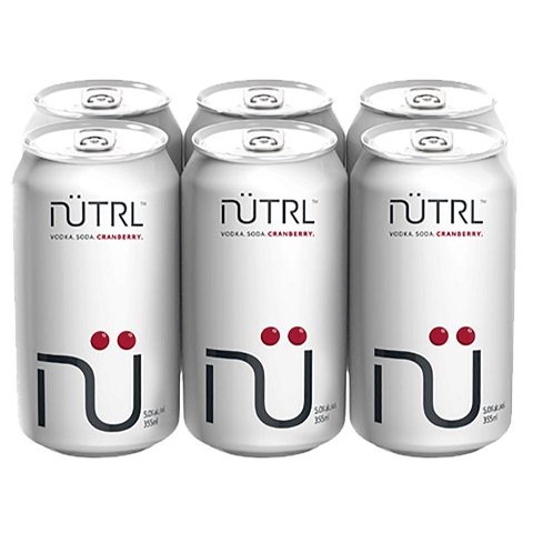 nutrl vodka soda cranberry 355 ml - 6 cans edmonton liquor delivery