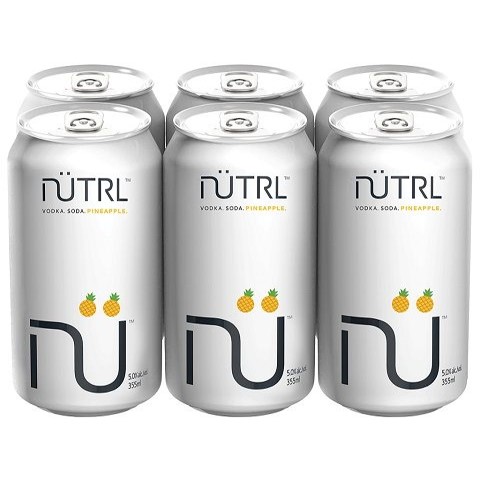 nutrl vodka soda pineapple 355 ml - 6 cans edmonton liquor delivery