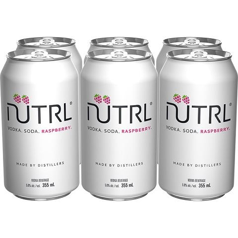 nutrl vodka soda raspberry 355 ml - 6 cans edmonton liquor delivery