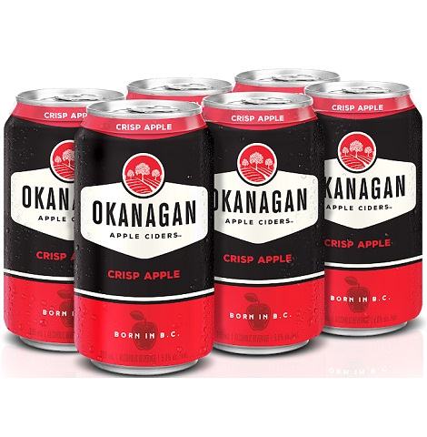 okanagan crisp apple 355 ml - 6 cans edmonton liquor delivery