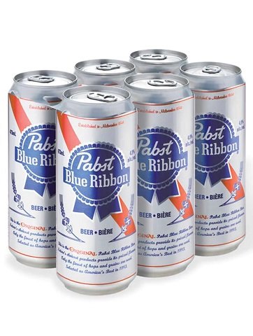 pabst blue ribbon 473 ml - 6 cans edmonton liquor delivery
