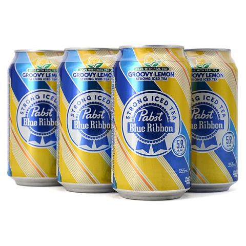 pabst blue ribbon strong soda iced tea 355 ml - 6 cans edmonton liquor delivery