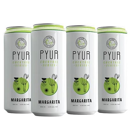 pyur vodka soda margarita 355 ml - 6 cans edmonton liquor delivery