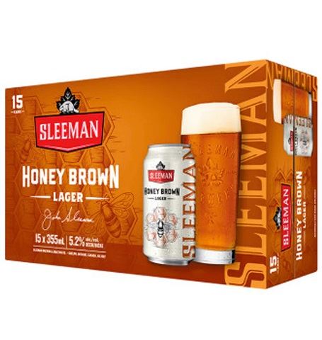 sleeman honey brown 355 ml - 15 cans edmonton liquor delivery