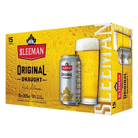 sleeman original draught 355 ml - 15 cans edmonton liquor delivery