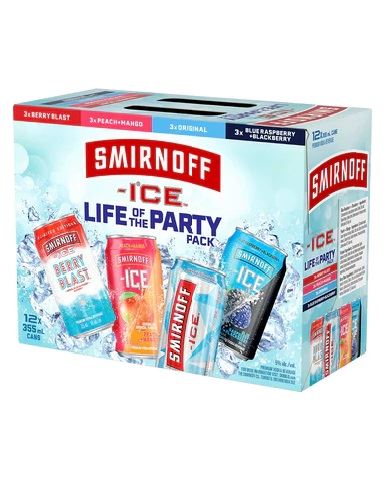 smirnoff ice life of the party pack 355 ml - 12 cans edmonton liquor delivery