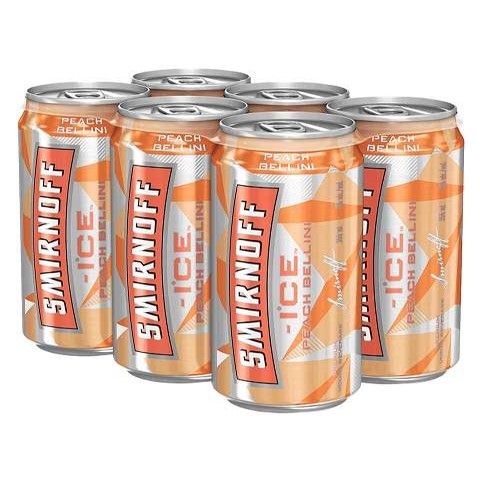 smirnoff ice peach bellini 355 ml - 6 cans edmonton liquor delivery