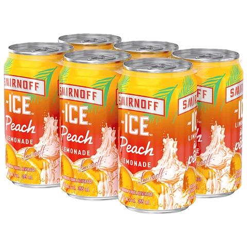 smirnoff ice peach lemonade 355 ml - 6 cans edmonton liquor delivery