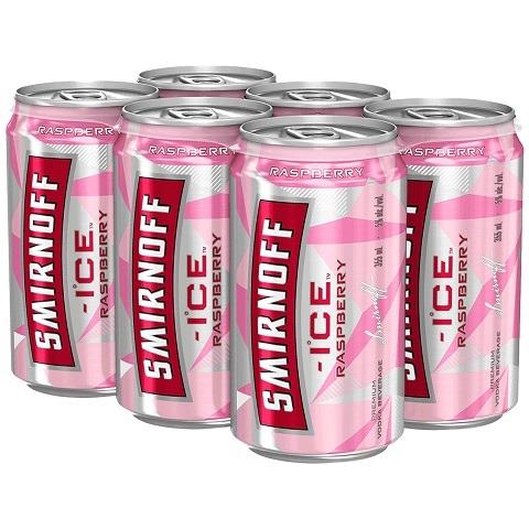 smirnoff ice raspberry 355 ml - 6 cans edmonton liquor delivery