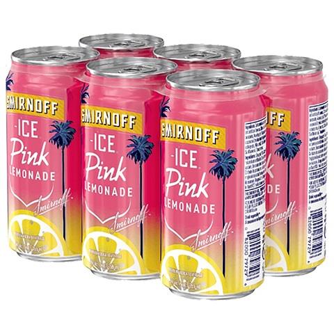 smirnoff ice smash pink lemonade 355 ml - 6 cans edmonton liquor delivery