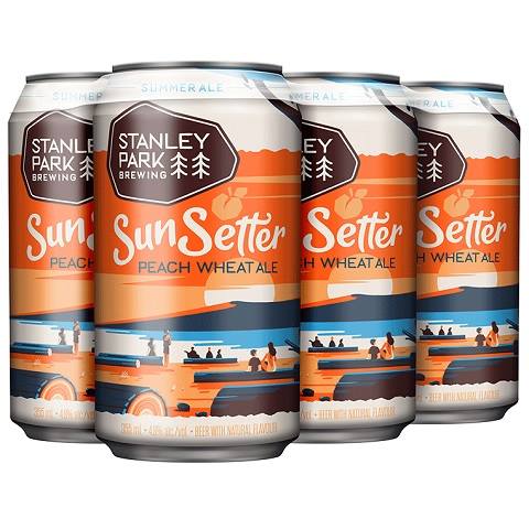 stanley park sunsetter peach wheat ale 355 ml - 6 cans edmonton liquor delivery