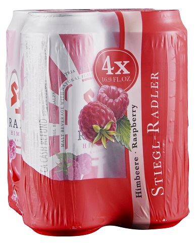 stiegl raspberry radler 500 ml - 4 cans edmonton liquor delivery