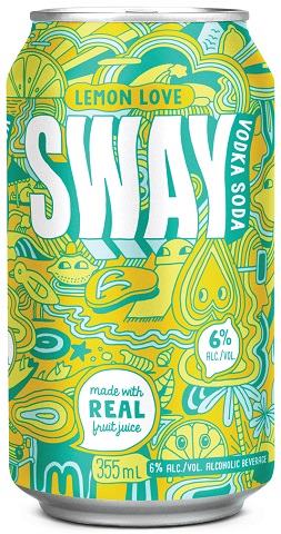 sway vodka soda lemon love 355 ml - 6 cans edmonton liquor delivery