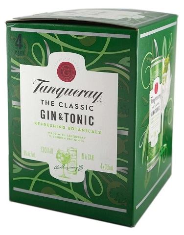 tanqueray gin & tonic 355 ml - 4 cans edmonton liquor delivery