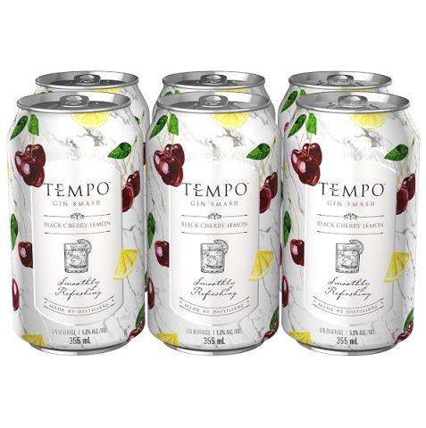 tempo gin smash blackcherry lemon 355 ml - 6 cans edmonton liquor delivery