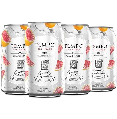 tempo gin smash grapefruit 355 ml - 6 cans edmonton liquor delivery