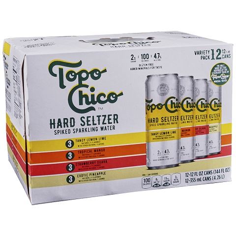 topo chico hard seltzer variety pack 355 ml - 12 cans edmonton liquor delivery