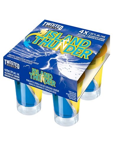 twisted shotz island thunder 30 ml 4 pack edmonton liquor delivery