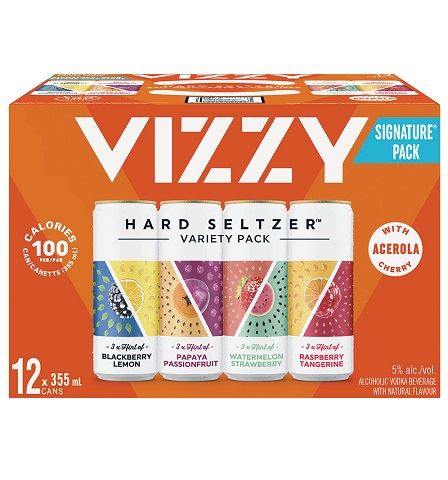 vizzy hard seltzer signature variety pack 355 ml - 12 cans edmonton liquor delivery