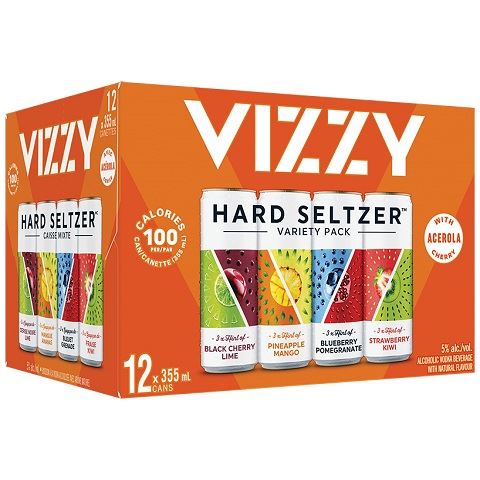 vizzy hard seltzer variety pack 355 ml - 12 cans edmonton liquor delivery
