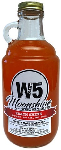 w5 peach shine moonshine 50 ml single bottle edmonton liquor delivery