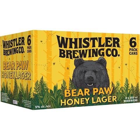 whistler bear paws honey lager 355 ml - 6 cans edmonton liquor delivery