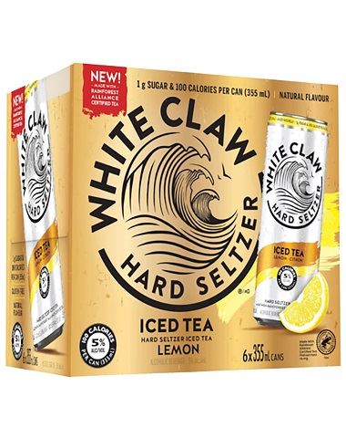 white claw iced tea lemon 355 ml - 6 cans edmonton liquor delivery