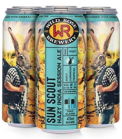 wild rose sun scout hazy ale 473 ml - 4 cans edmonton liquor delivery