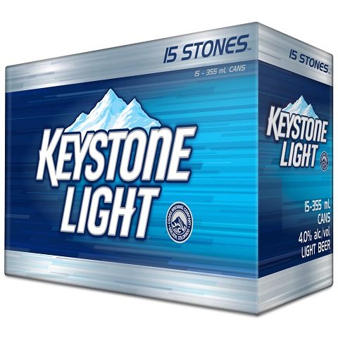 keystone light 355 ml - 15 cans edmonton liquor delivery